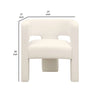 Aol 27 Inch Accent Chair Round Open Backrest Oatmeal Beige Fabric By Casagear Home BM308598