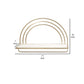 Xod 20 Inch Shelves Set of 2 Rainbow Arch Metal Frame Gold and White By Casagear Home BM308605