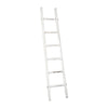 76 Inch Decorative Ladder White Wood Transitional Distressed Finish By Casagear Home BM308607