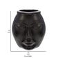 14 Inch Vase Facial Structure Modernistic Round Black Aluminum Frame By Casagear Home BM308629