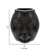 14 Inch Vase Facial Structure Modernistic Round Black Aluminum Frame By Casagear Home BM308629