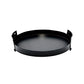 15 17 18 Inch Trays with Handles Set of 3 Round Raised Edges Black By Casagear Home BM308641