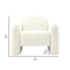 38 Inch Accent Armchair Extra Thick Padding Ivory Boucle Upholstery By Casagear Home BM308649