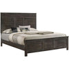 Aver King Size Bed, Transitional Carved Panel Design, Nutmeg Brown Wood By Casagear Home