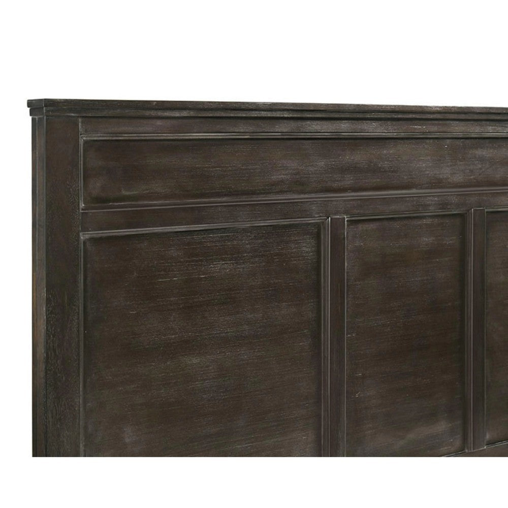 Aver Full Size Bed Transitional Carved Panel Design Nutmeg Brown Wood By Casagear Home BM308775