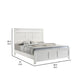 Aver Full Size Bed Transitional Carved Panel Design White Wood Finish By Casagear Home BM308779