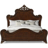 Lisa Queen Size Bed Traditional Carved Ornate Details Classic Cherry Brown By Casagear Home BM308784