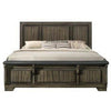 Ashen Queen Size Bed Transitional Panel Design Wire Brushed Rustic Brown By Casagear Home BM308790