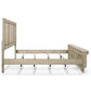 Ashen King Size Bed Transitional Panel Design Wire Brushed Rustic White By Casagear Home BM308793