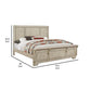 Ashen King Size Bed Transitional Panel Design Wire Brushed Rustic White By Casagear Home BM308793