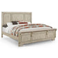 Ashen Full Size Bed, Transitional Panel Design, Wire Brushed Rustic White By Casagear Home