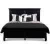 Umi King Size Bed Classic Panel Design with Molded Details Black Wood By Casagear Home BM308817