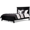 Umi King Size Bed Classic Panel Design with Molded Details Black Wood By Casagear Home BM308817