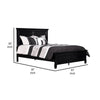 Umi Queen Size Bed Classic Panel Design with Molded Details Black Wood By Casagear Home BM308818