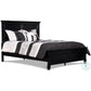 Umi Queen Size Bed, Classic Panel Design with Molded Details, Black Wood By Casagear Home