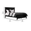 Umi Full Size Bed Classic Panel Design with Molded Details Black Wood By Casagear Home BM308819