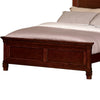 Umi King Size Bed Classic Panel Design with Molded Details Brown Wood By Casagear Home BM308821