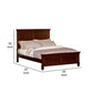 Umi King Size Bed Classic Panel Design with Molded Details Brown Wood By Casagear Home BM308821