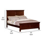 Umi Queen Size Bed Classic Panel Design with Molded Details Brown Wood By Casagear Home BM308822