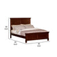 Umi Full Size Bed Classic Panel Design with Molded Details Brown Wood By Casagear Home BM308823