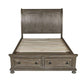 Jira Full Size Bed 2 Storage Drawers Transitional Panel Design Taupe By Casagear Home BM308835