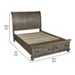 Jira Full Size Bed 2 Storage Drawers Transitional Panel Design Taupe By Casagear Home BM308835