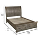 Jira Twin Size Bed 2 Storage Drawers Transitional Panel Design Taupe By Casagear Home BM308836