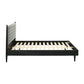 Mian Queen Platform Bed Frame Channel Tufted Black Gray Upholstery By Casagear Home BM308844