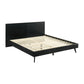 Saly King Platform Bed Frame Tapered Legs Diagonal Grain Finish Black By Casagear Home BM308845