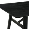 Yumi 71 Inch Dining Table with Trestle Base Wood Grain Finish Black By Casagear Home BM308856