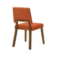 Yumi 23 Inch Dining Chair Set of 2 Orange Fabric Seat Walnut Brown By Casagear Home BM308857