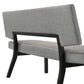 Yumi 63 Inch Dining Bench Seat and Back with Charcoal Gray Fabric Black By Casagear Home BM308864