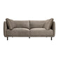 Ayi 79 Inch Sofa, 2 Throw Pillows, Cushioned, Fossil Gray Velvet Upholstery By Casagear Home