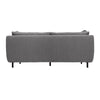 Ayi 79 Inch Sofa 2 Throw Pillows Cushioned Gray Polyester Upholstery By Casagear Home BM308898