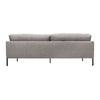 Qub 84 Inch Sofa Button Tufted 2 Soft Throw Pillows Gray Upholstery By Casagear Home BM308904