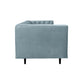 Lup 80 Inch Sofa Soft Cushions Button Tufted Sky Blue Polyester Velvet By Casagear Home BM308905