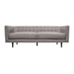 Lup 80 Inch Sofa, Soft Cushions, Button Tufted, Gray Polyester Velvet By Casagear Home