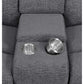 Jak 99 Inch Sofa Power Recliner Padded Backrest Charcoal Gray Fabric By Casagear Home BM309154