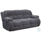 Jak 99 Inch Sofa, Power Recliner, Padded Backrest, Charcoal Gray Fabric By Casagear Home