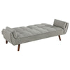 Kori 84 Inch Sofa Futon Bed with Tufted Back Angled Legs Gray Fabric By Casagear Home BM309166