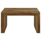 Ody 34 Inch Square Coffee Table U Shaped Sheesham Wood Auburn Brown By Casagear Home BM309174