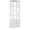 Sac 72 Inch Media Tower Pier, 4 Shelves, 2 Drawers, Asian Hardwood, White By Casagear Home