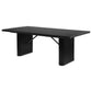 Kinza 84 Inch Dining Table Modern Tambour Design Base Fluted Bars Black By Casagear Home BM309221