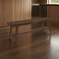 Riza 60 Inch Bench, Wire Brushed, Asian Hardwood, Angled Block Legs, Brown By Casagear Home