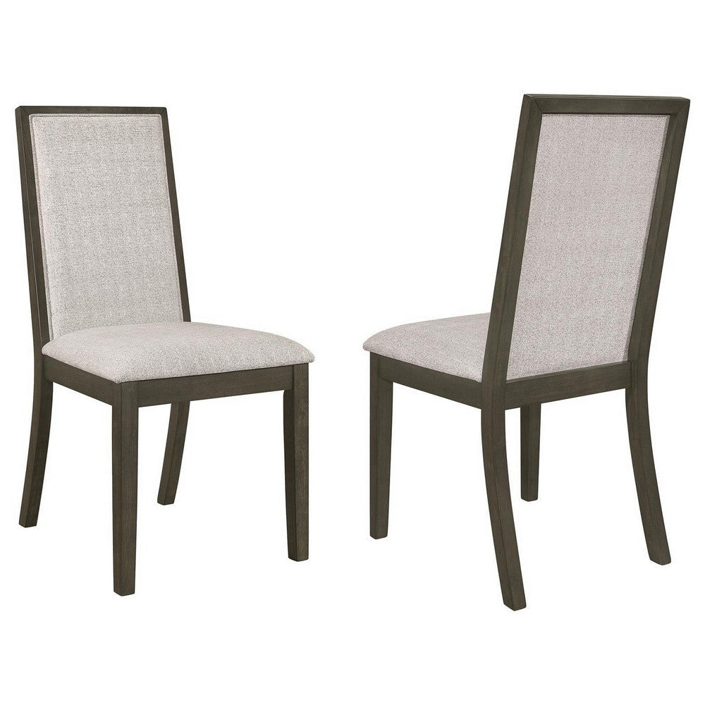 Cora 24 Inch Dining Chair Set of 2 Parson Style Hardwood Tall Back By Casagear Home BM309237