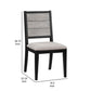 Elina 23 Inch Dining Chair Set of 2 Plank Style Back Gray Polyester By Casagear Home BM309239