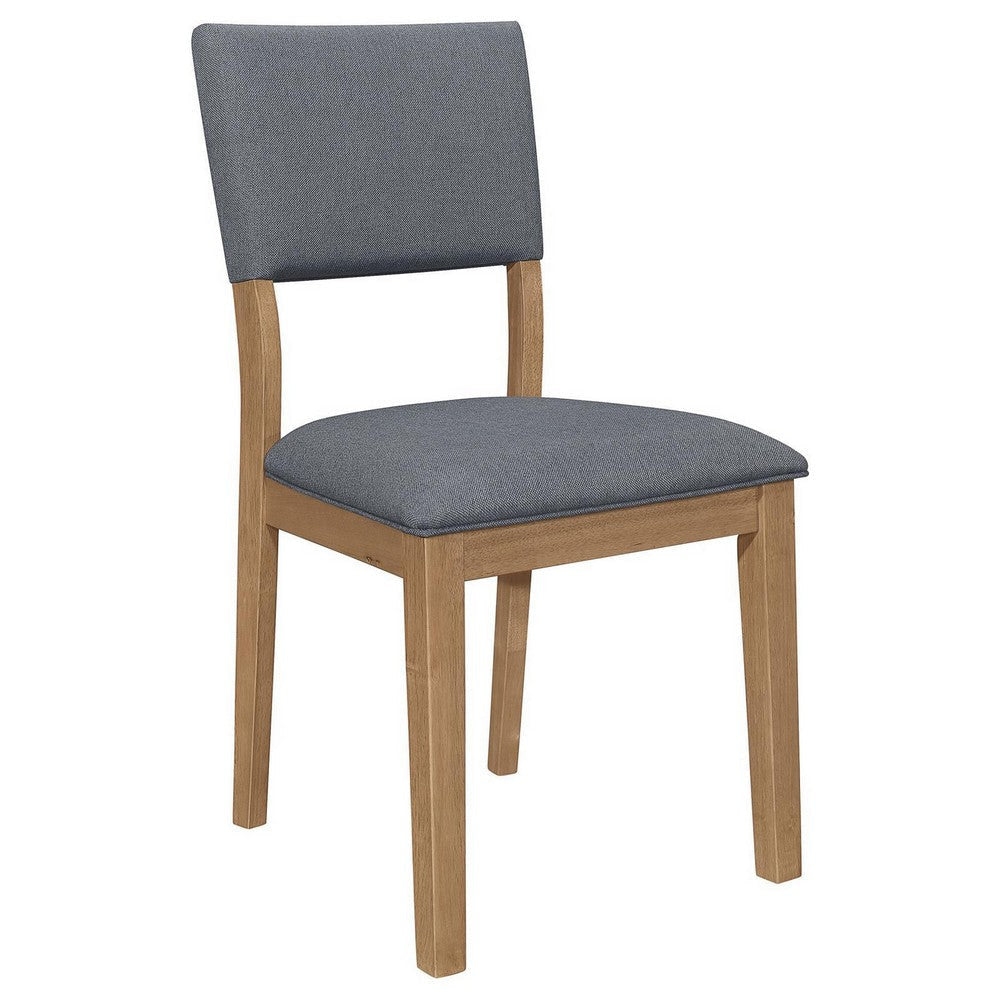 Alia 22 Inch Dining Chair Set of 2 Fabric Cushioned Asian Hardwood By Casagear Home BM309241