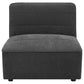 Suri 38 Inch Modular Armless Chair Soft Modern Boucle Fabric Gray By Casagear Home BM309259