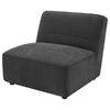 Suri 38 Inch Modular Armless Chair Soft Modern Boucle Fabric Gray By Casagear Home BM309259