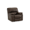 Niy 41 Inch Chair, Power Rocker Recliner, Cushioned, Dark Brown Upholstery By Casagear Home